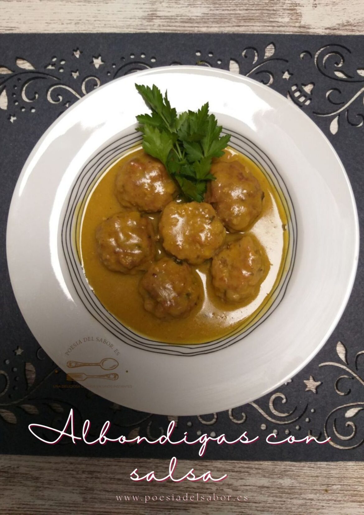 Albondigas con salsa poesia del sabor Albondigas con salsa